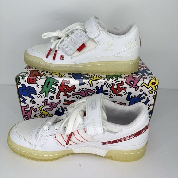 adidas Forum Low Chinese New Year‎ Men\'s White Strap Shoe Size 6.5 GZ9021